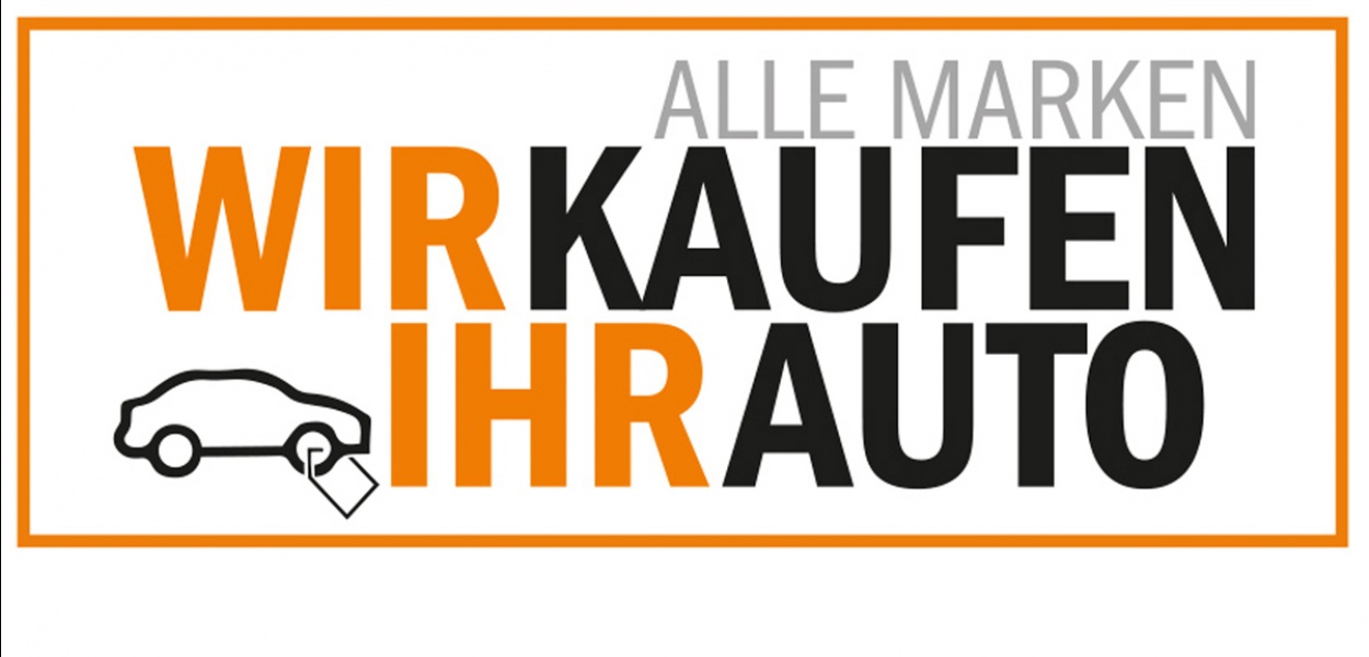 Wort Bild-Marke ALLE MARKEN Wir kaufen ihr Auto mit einem Autopiktogramm mit Preisschild am Reifen